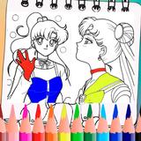 Livre de coloriage Sailor Moon icône