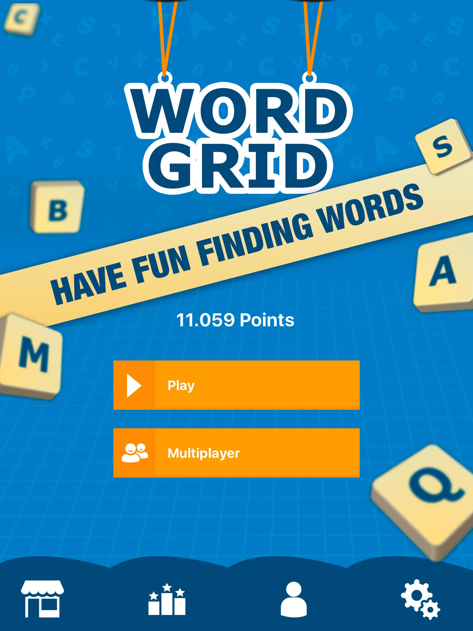 Word grid challenge. Greed Word.