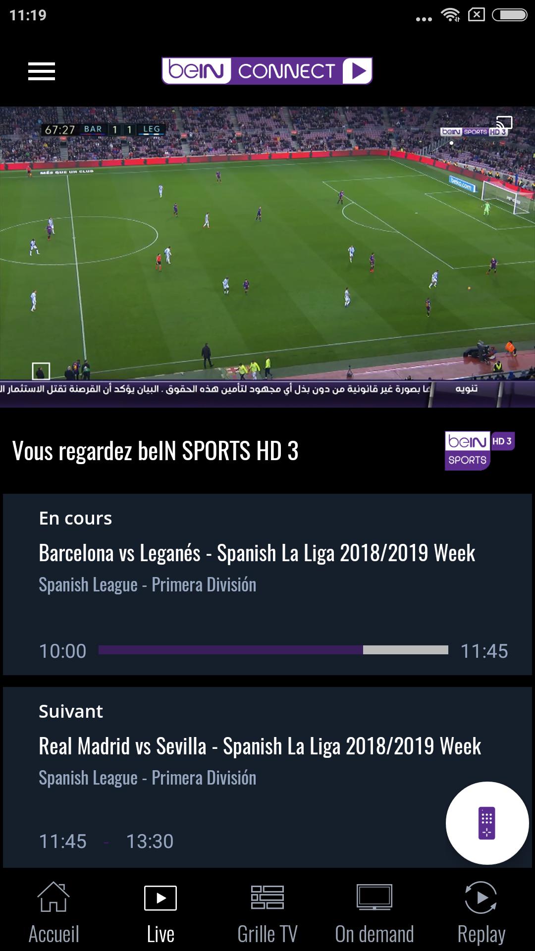 beIN CONNECT pour Android - Téléchargez l'APK