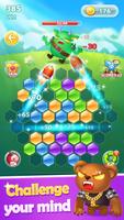 Puzzle de blocs hexagonaux - H Affiche