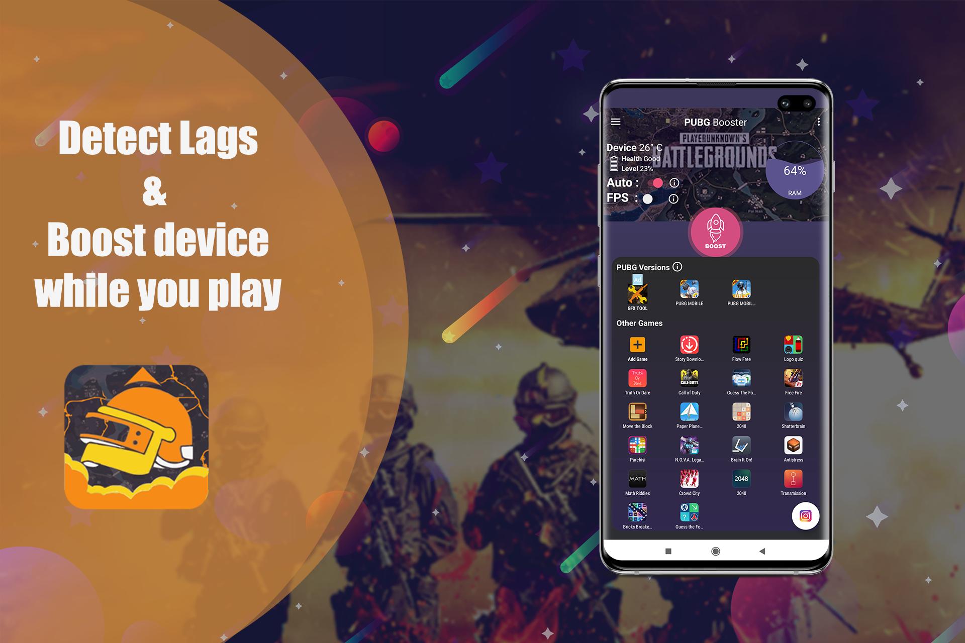Booster For Pu Battlegounds 60 Fps Pubg Lag Fix For Android Apk Download
