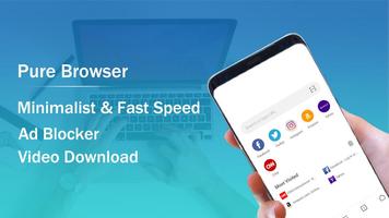 Pure Web Browser - Adblocker Cartaz