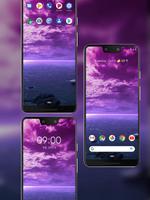 Purple sky on the sea live wallpaper capture d'écran 3