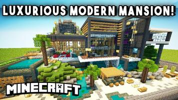 Modern House Map for Minecraft Affiche