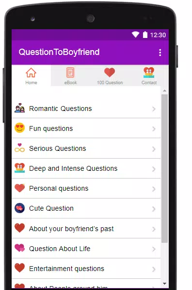 Tải xuống APK Question to ask your boyfriend cho Android