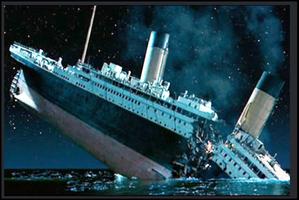 Титаник кораблекрушения и Титаник тонущий 3D постер
