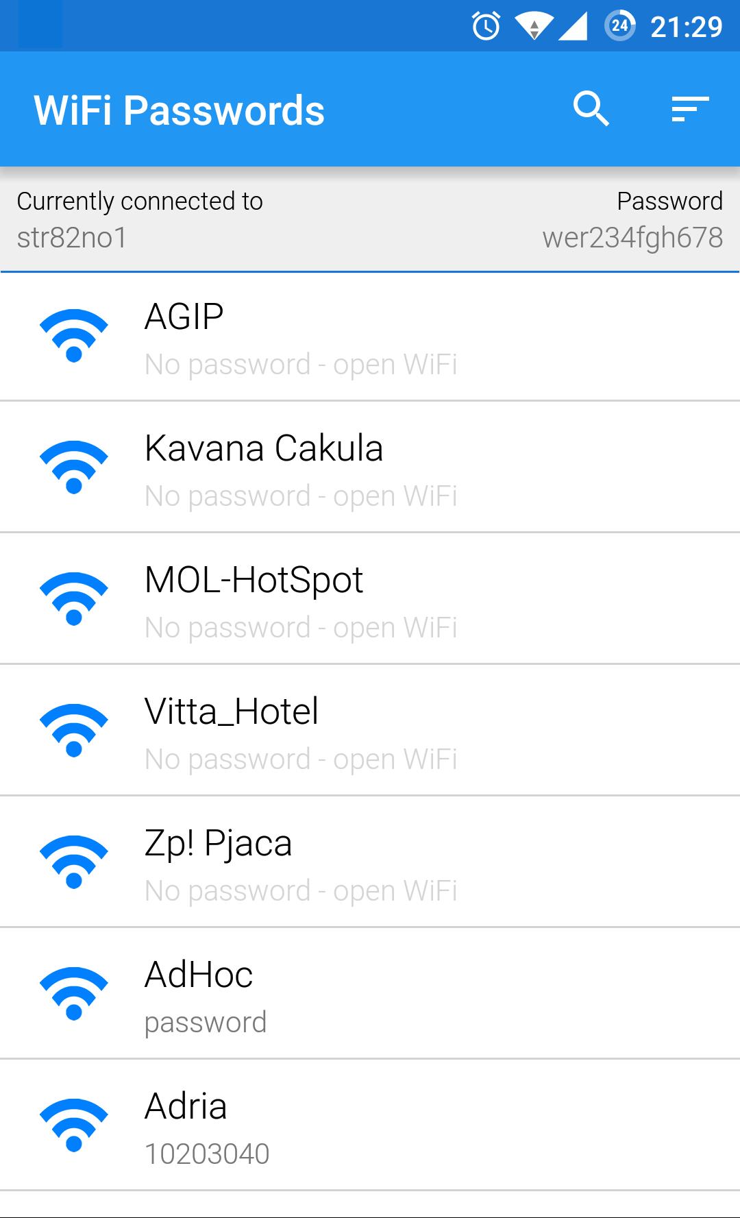 Сохраненные сети wifi