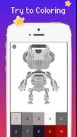 Couleur de robot par numéro: Pixel art robot capture d'écran 2