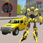 Golden Robot Car icône