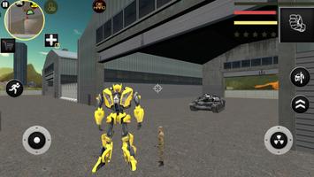 Golden Robot Car Transforme Futuristic Supercar capture d'écran 3