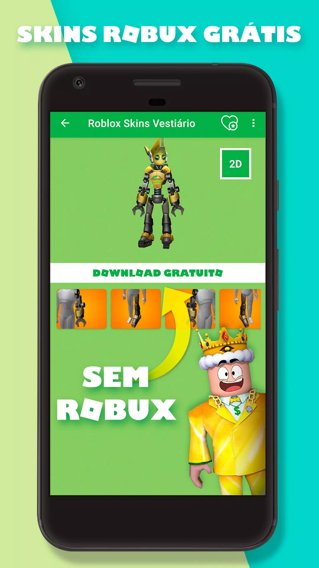 Meu Roblox Skins sem Robux Grátis – RobinSkin APK (Android App) - Baixar  Grátis