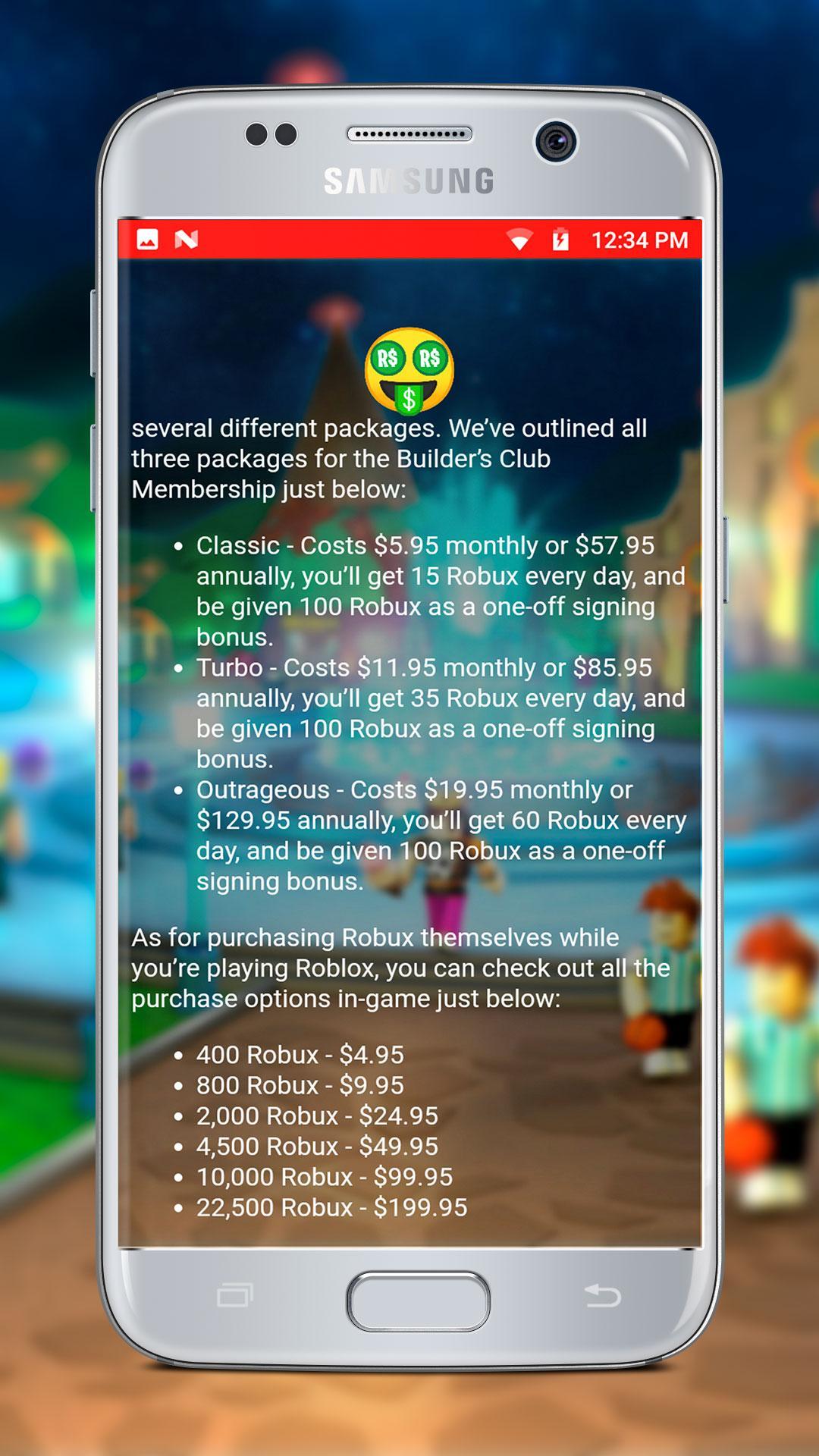 Myfan Robux Guide Tips Free 2019 Rblx For Android Apk - guide for roblox heroes of robloxia for android apk download