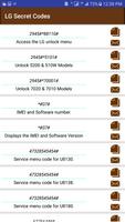 Secret Codes Lg Mobiles: 截图 2