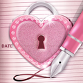 Rose Gold Secret Diary With Lo