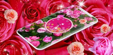 Rose Clock 4K Live Wallpaper