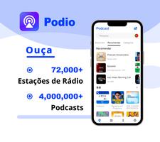 Podcasts App e Ouvir Rádios FM Cartaz