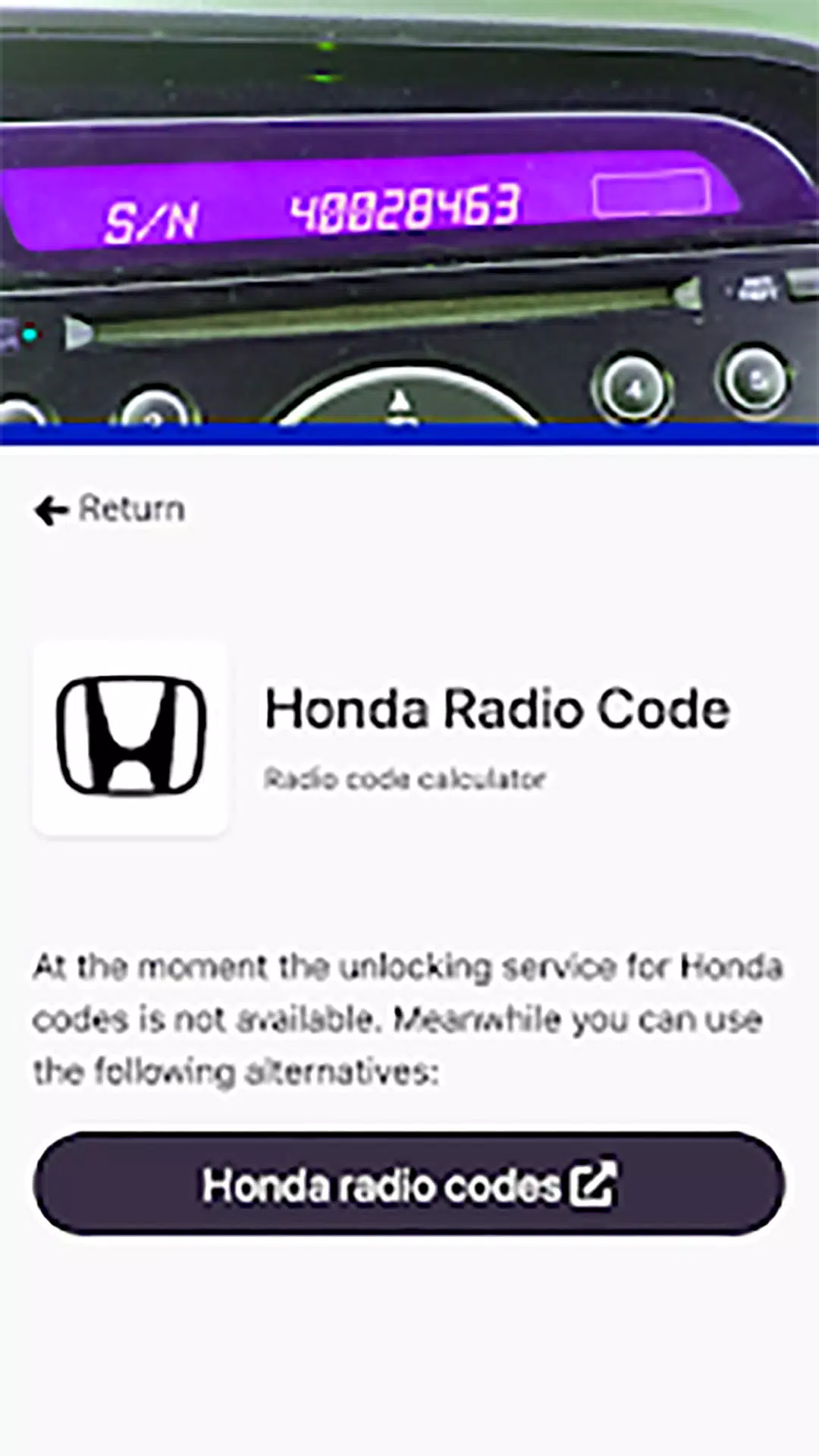 Radio Code ALL Generator - Ford VW Renault Honda APK for Android Download