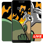 Radish fight fire live wallpaper أيقونة