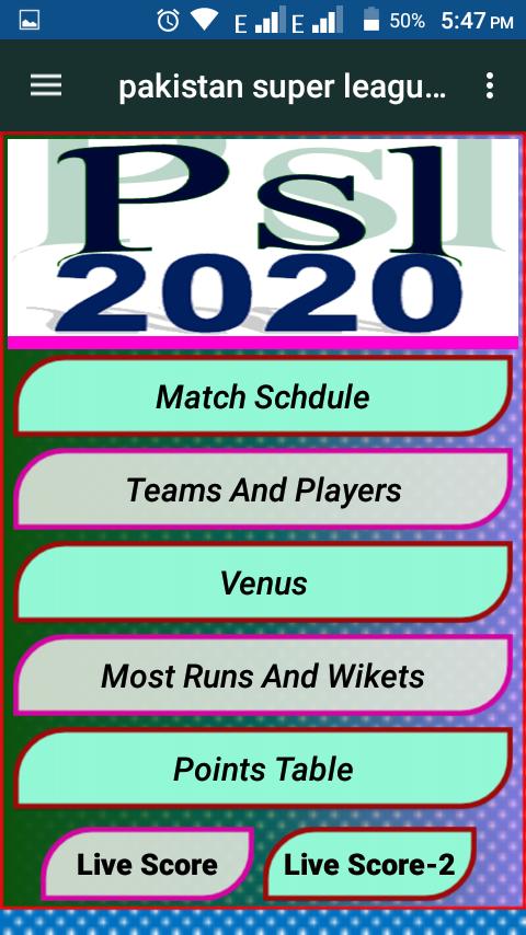 Super League Pakistan T 20 Schedule 2020 For Android Apk Download