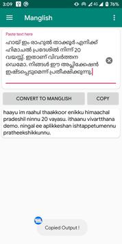 Manglish - Translate Malayalam to Manglish screenshot 3