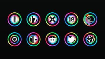 RGB - Rainbow LED Icon Pack Affiche