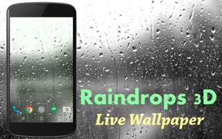 Poster Gocce di pioggia 3D