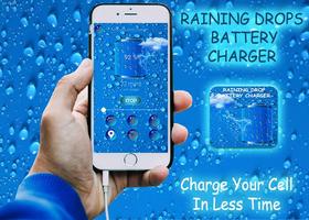 Raining Drops Battery Charger Affiche