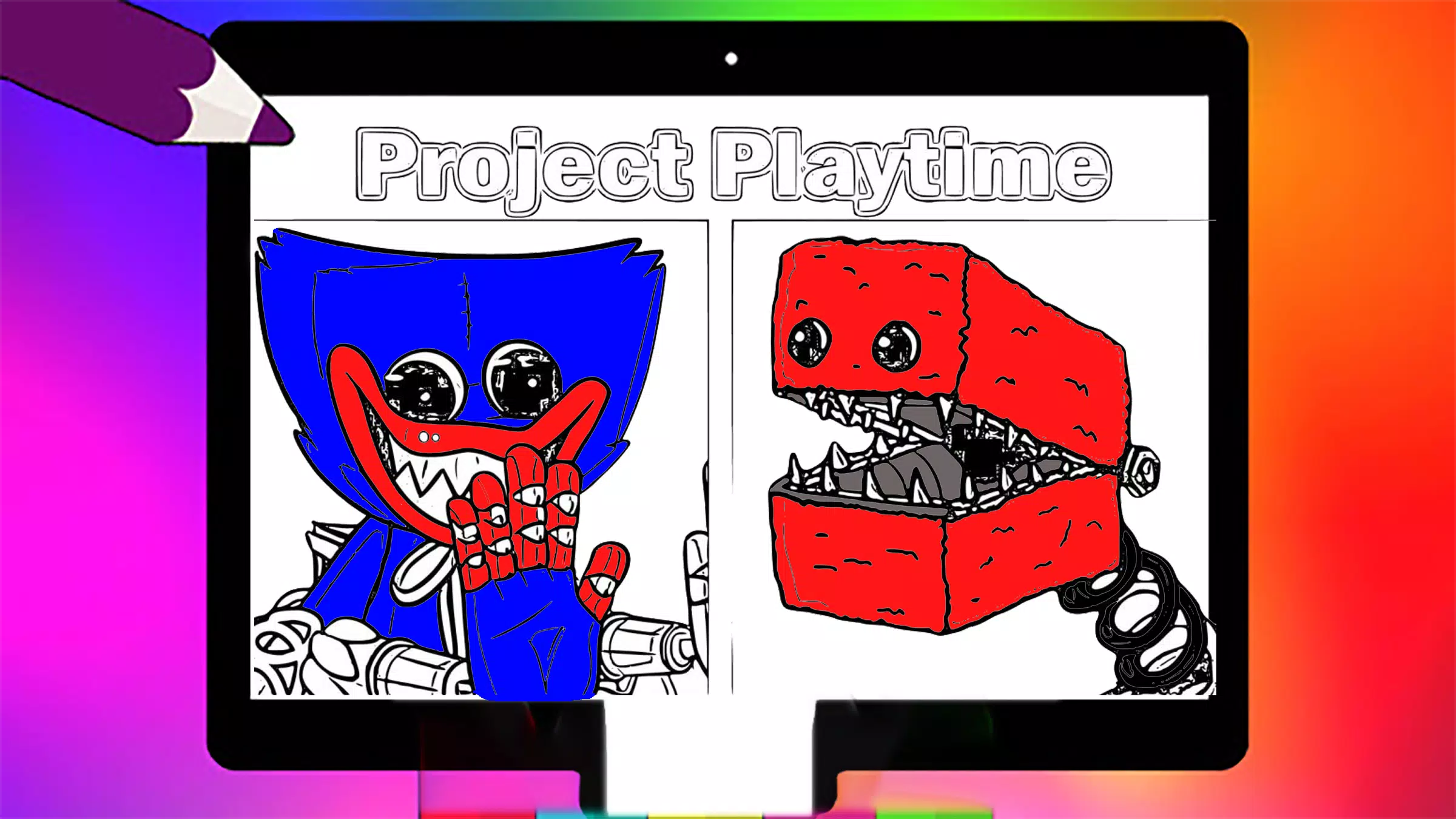 Desenhos para colorir do Monstro Huggy Wuggy da Poppy Playtime - Desenhos  para colorir gratuitos para impressão