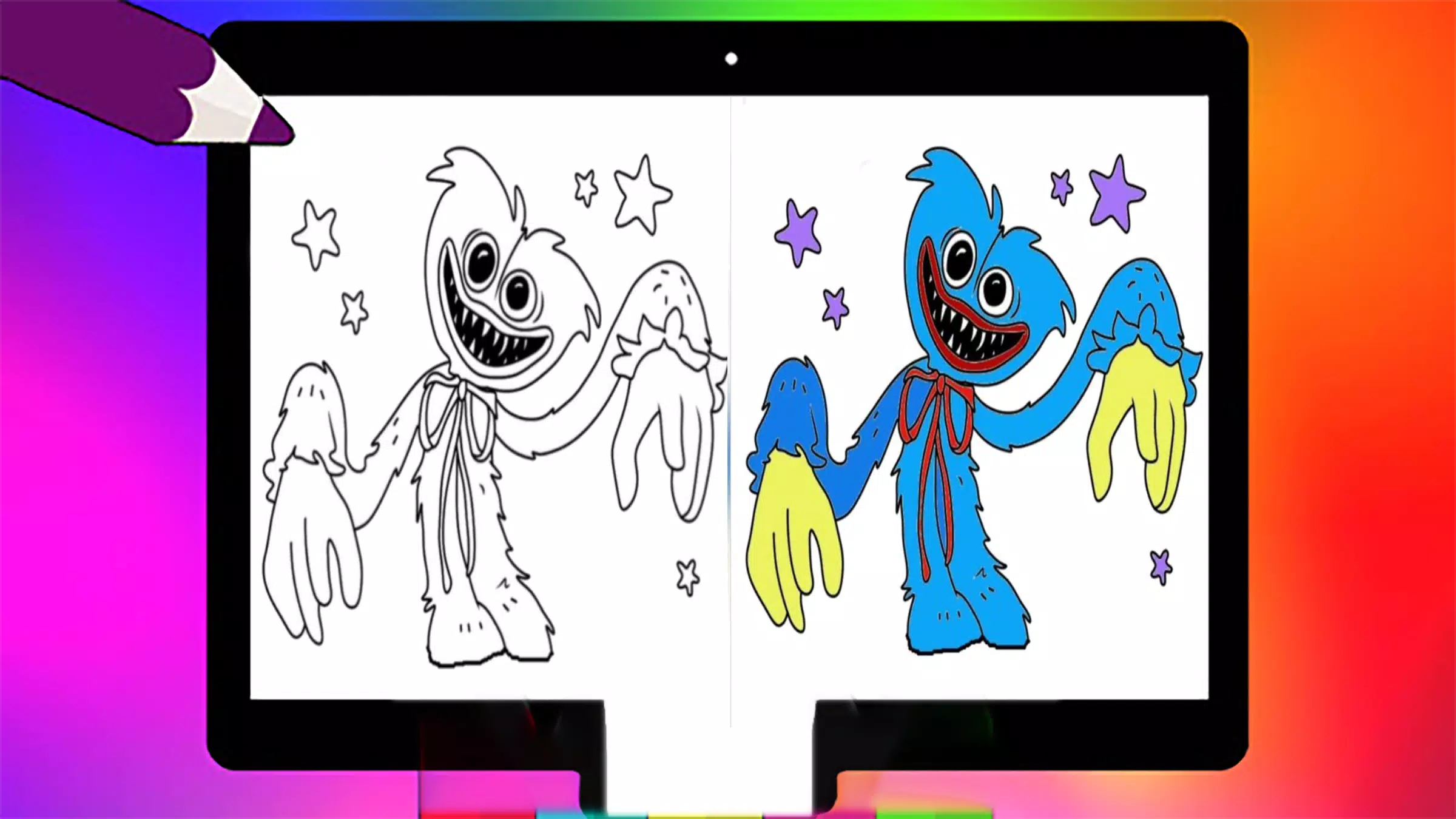 Para Colorir Poppy Playtime Bom monstro Imprimir Grátis