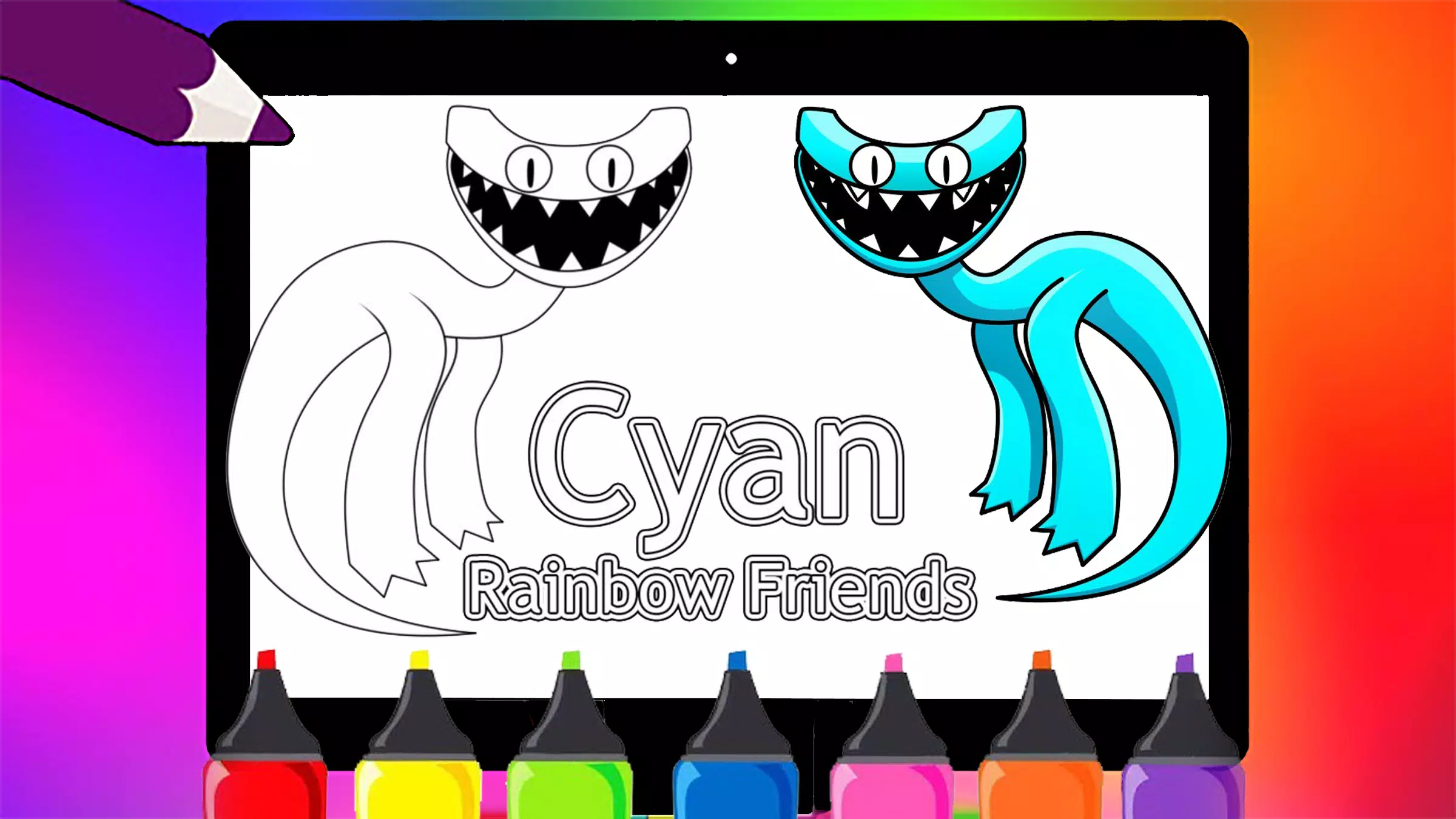 Download do APK de Livro Colorir Rainbow Friends para Android