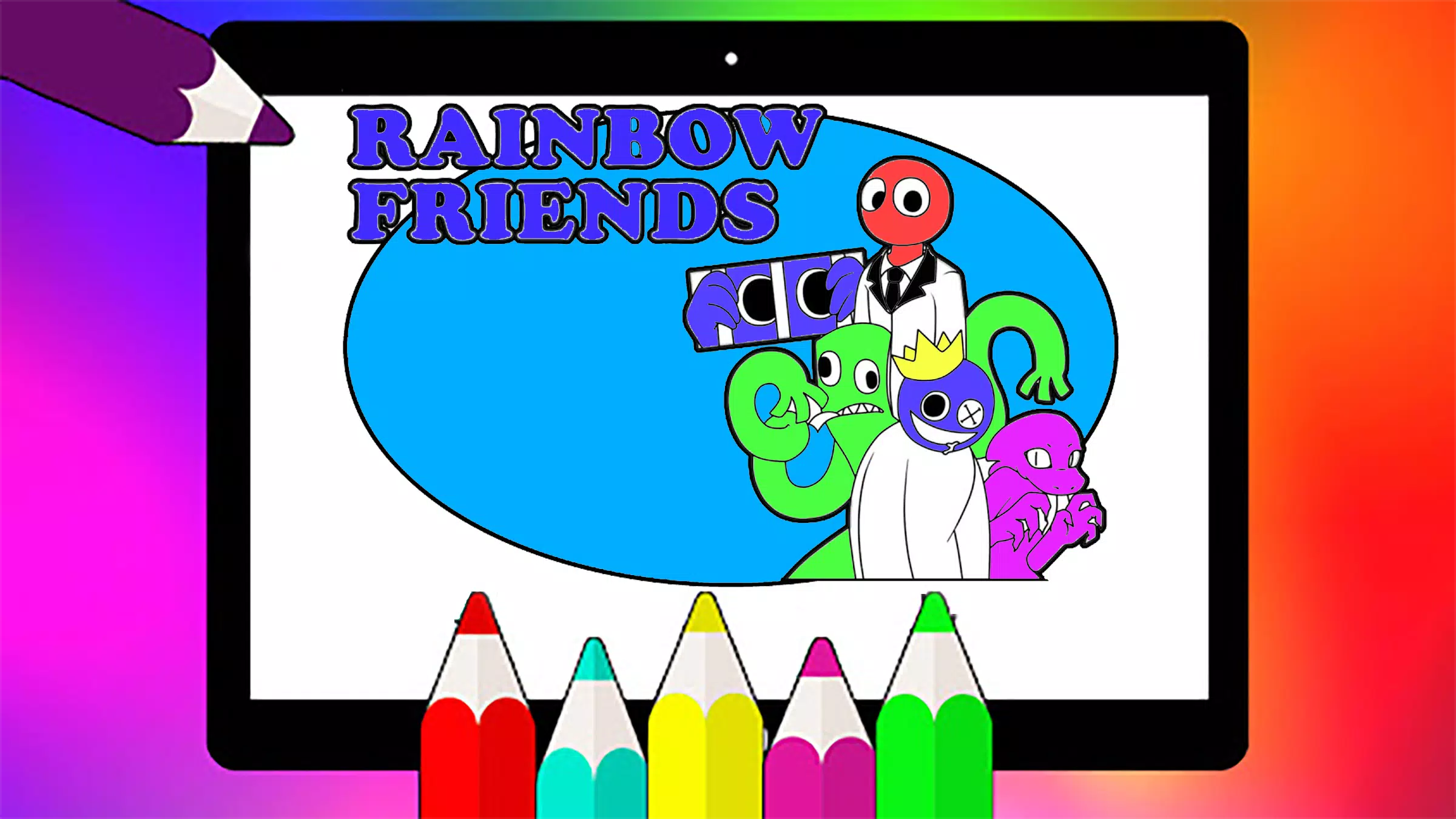 Download do APK de Purple Rainbow Friend coloring para Android