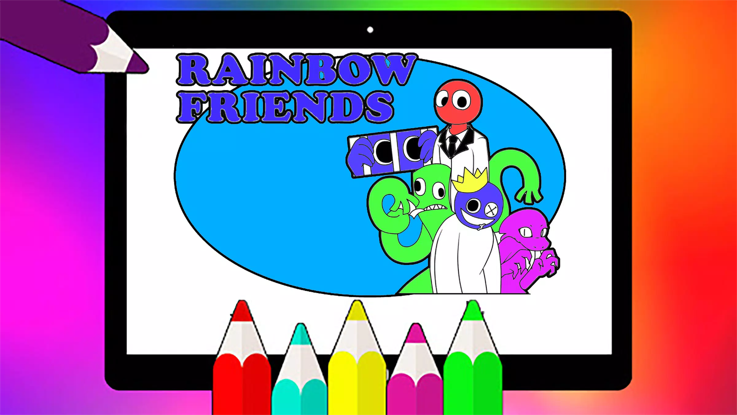 Rainbow Friends Coloring Book 🕹️ Play Now on GamePix