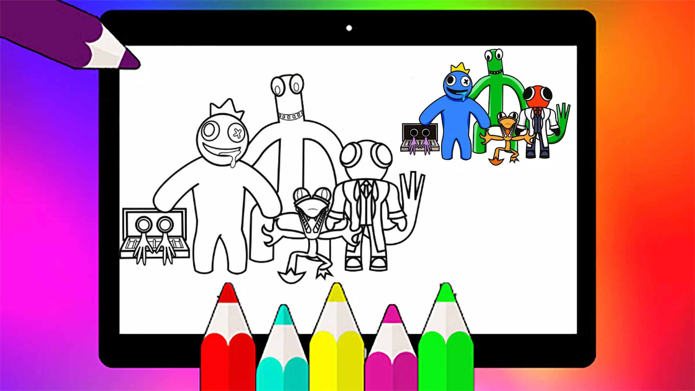 About: Rainbow Friends Coloring Book (Google Play version)