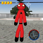Stickman Spider Rope Hero Gangsters City أيقونة