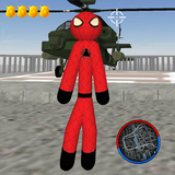 Stickman Spider Rope Hero Gangsters City أيقونة
