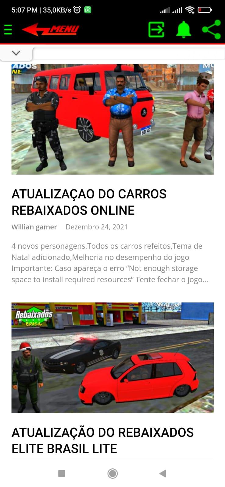 ATUALIZAÇÃO CARROS DA PRF NO MENU DO REBAIXADOS ELITE BRASIL 