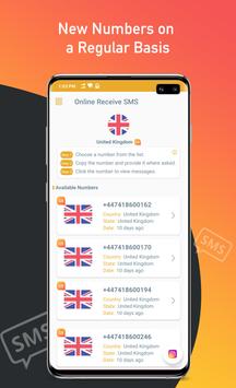 Receive SMS online - Temporary phone number 截图 1