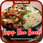 resep rice bowl icône