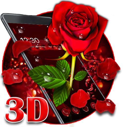 3D valentine love roseテーマ