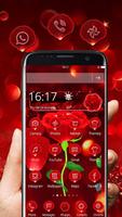 3D valentine love rose theme پوسٹر