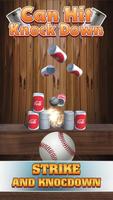 Cans Hit Knock Down - Baseball Can Shooter Smash Affiche