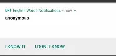 English Words Notifications