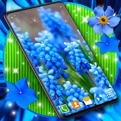 Blue Flowers Live Wallpaper APK download