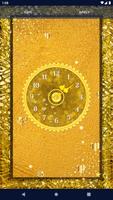 Gold Glitter Clock Wallpaper screenshot 2