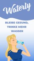 Wasser Trinkwecker - Hydration Plakat