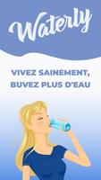 H2O Tracker - Buvez de l'eau e Affiche