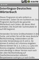Interlingua to German screenshot 1