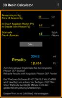 3D Resin Calculator screenshot 1