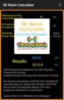 3D Resin Calculator capture d'écran 2