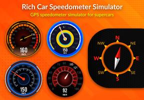 Rich Car Speedometers Sim الملصق